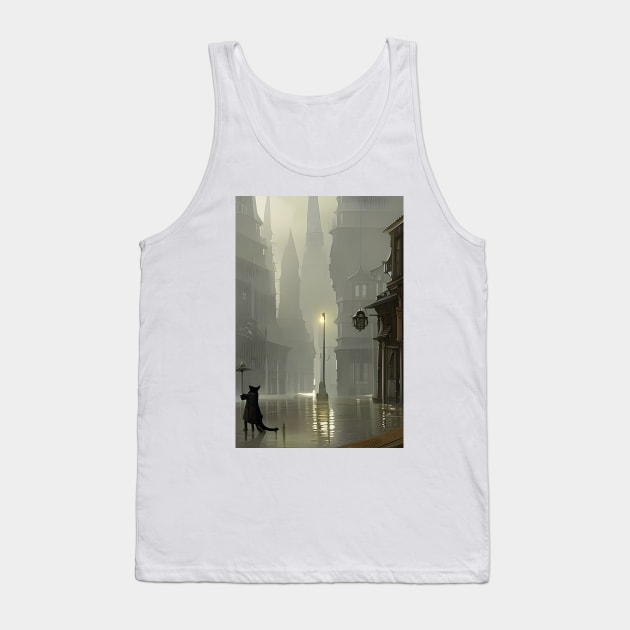 Mysterious cat Tank Top by Colin-Bentham